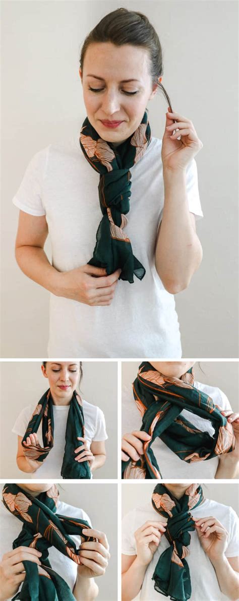 scarf tying instructions with pictures.